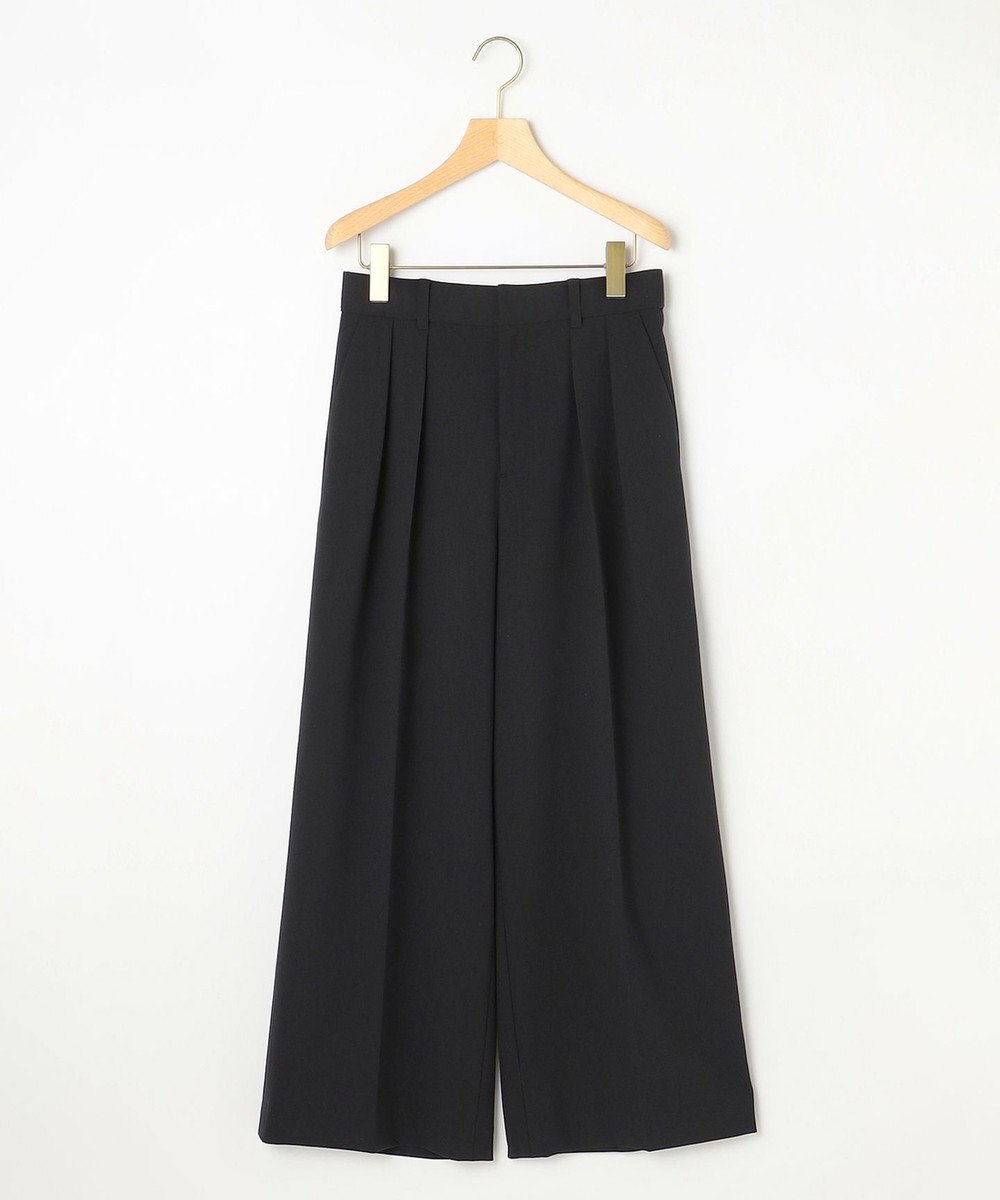 組曲 ドライタッチツイル ワイドパンツ 