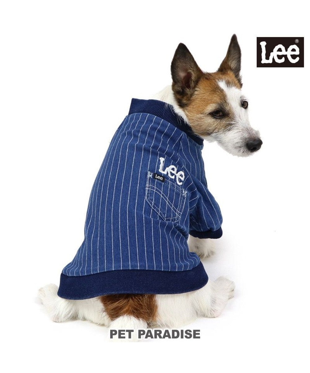 PET PARADISE 犬の服 犬 冬服 トレーナー Lee【小型犬】 ストライプ 紺（ネイビー・インディゴ）