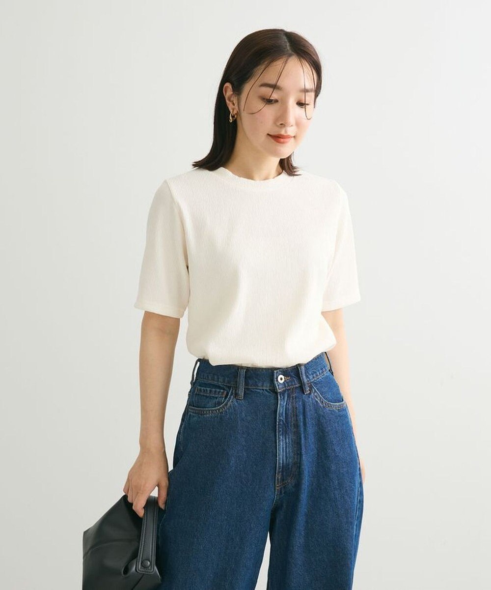 Green Parks プリーツ５分袖プルオーバー 