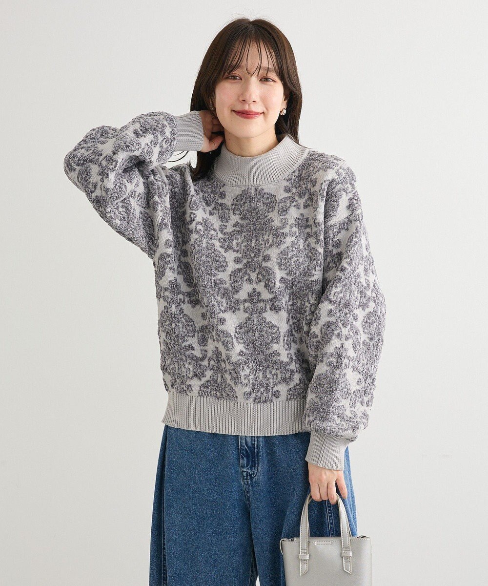 Green Parks ・ｓｗｉｎｇ　ｂｙ　アラベスクジャカードニット 