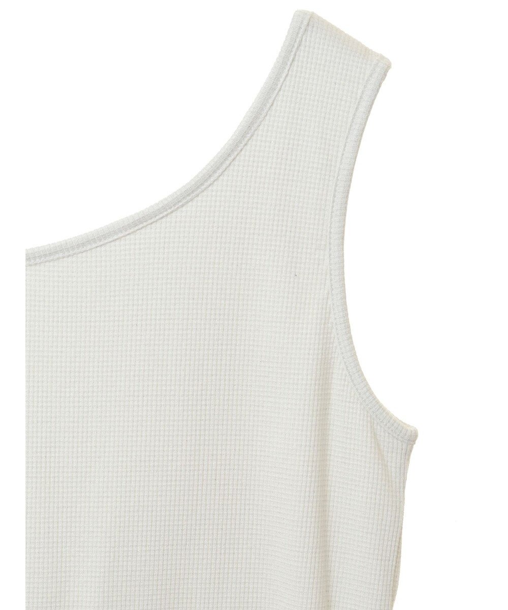 Green Parks カップ付きアシンメトリーラメタンクトップ 