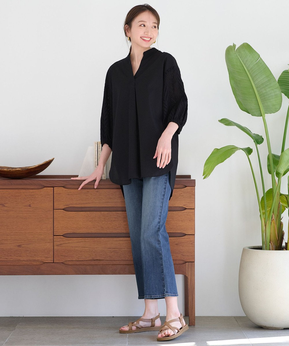 ANY 【洗濯機可/ストレッチ】デニムフレアパンツ 