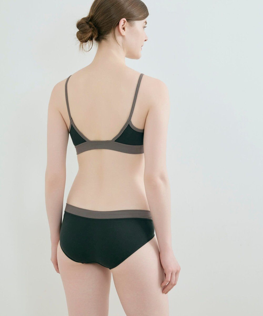 une nana cool 綿ベア天竺 カラーブロッキング ノンワイヤーブラジャー 