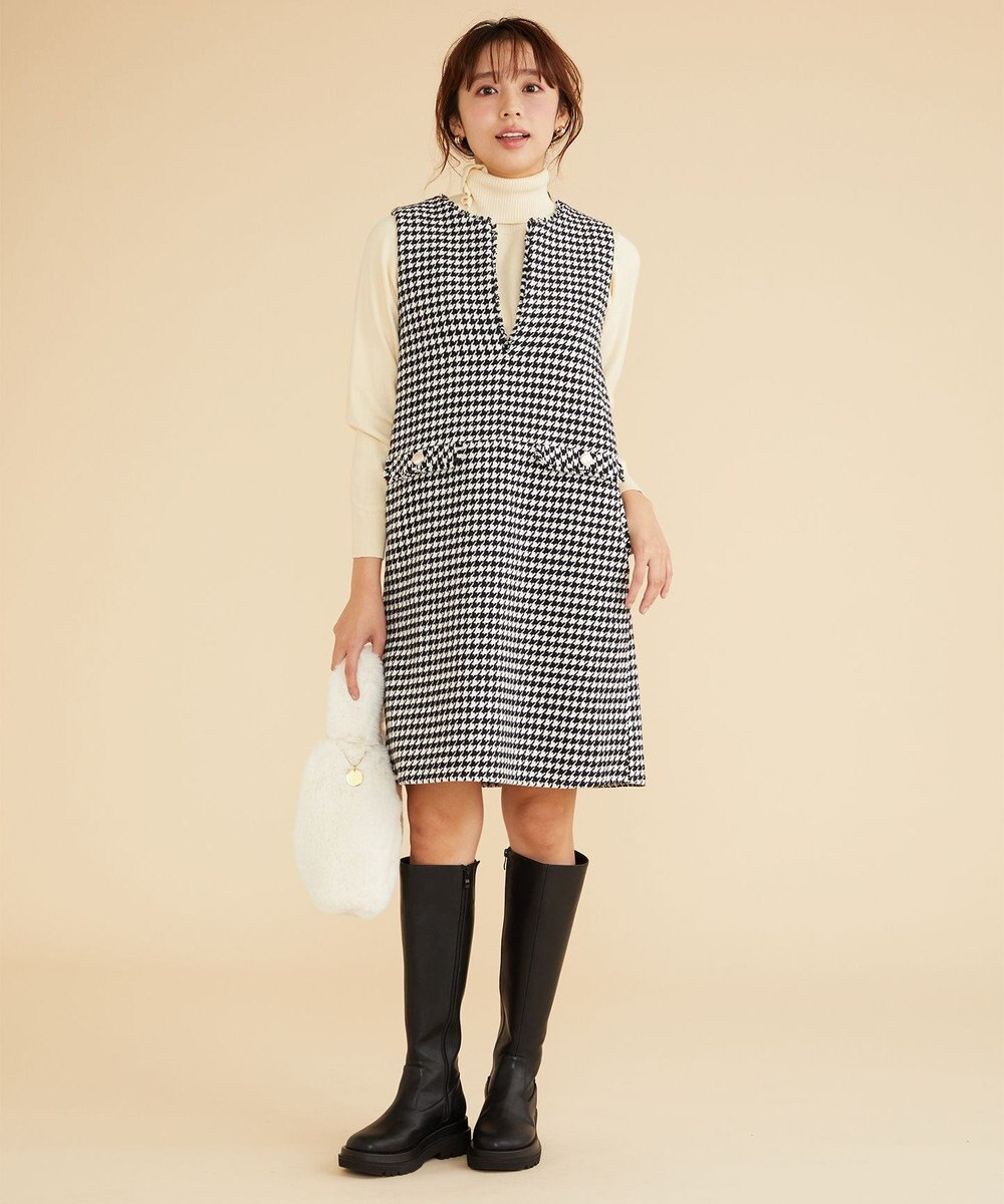 Feroux 【古畑星夏さん着用】フリルネックタートル ニット 