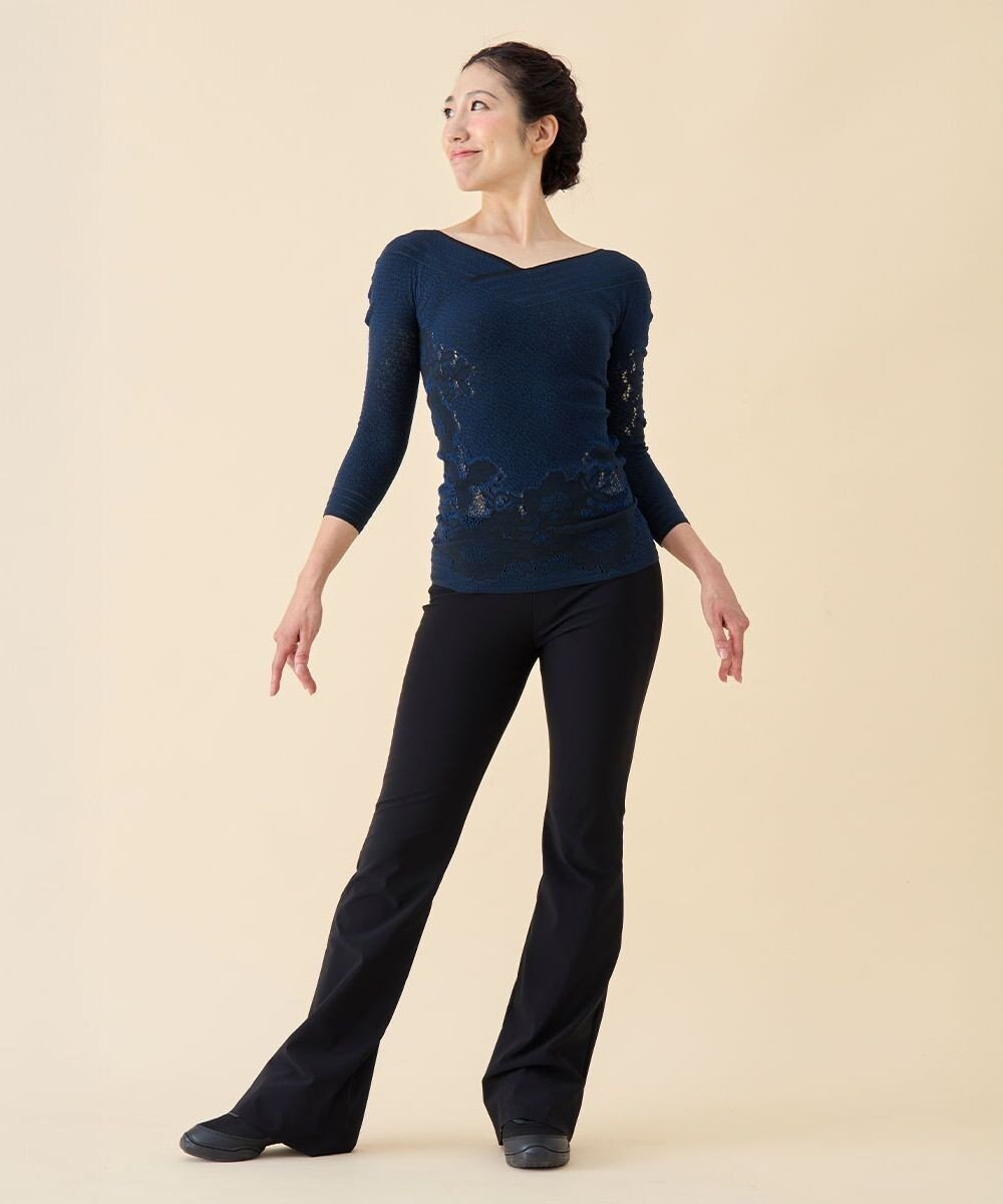 Chacott 【ノーソーイングニット】リバーシブルボートネックトップ 