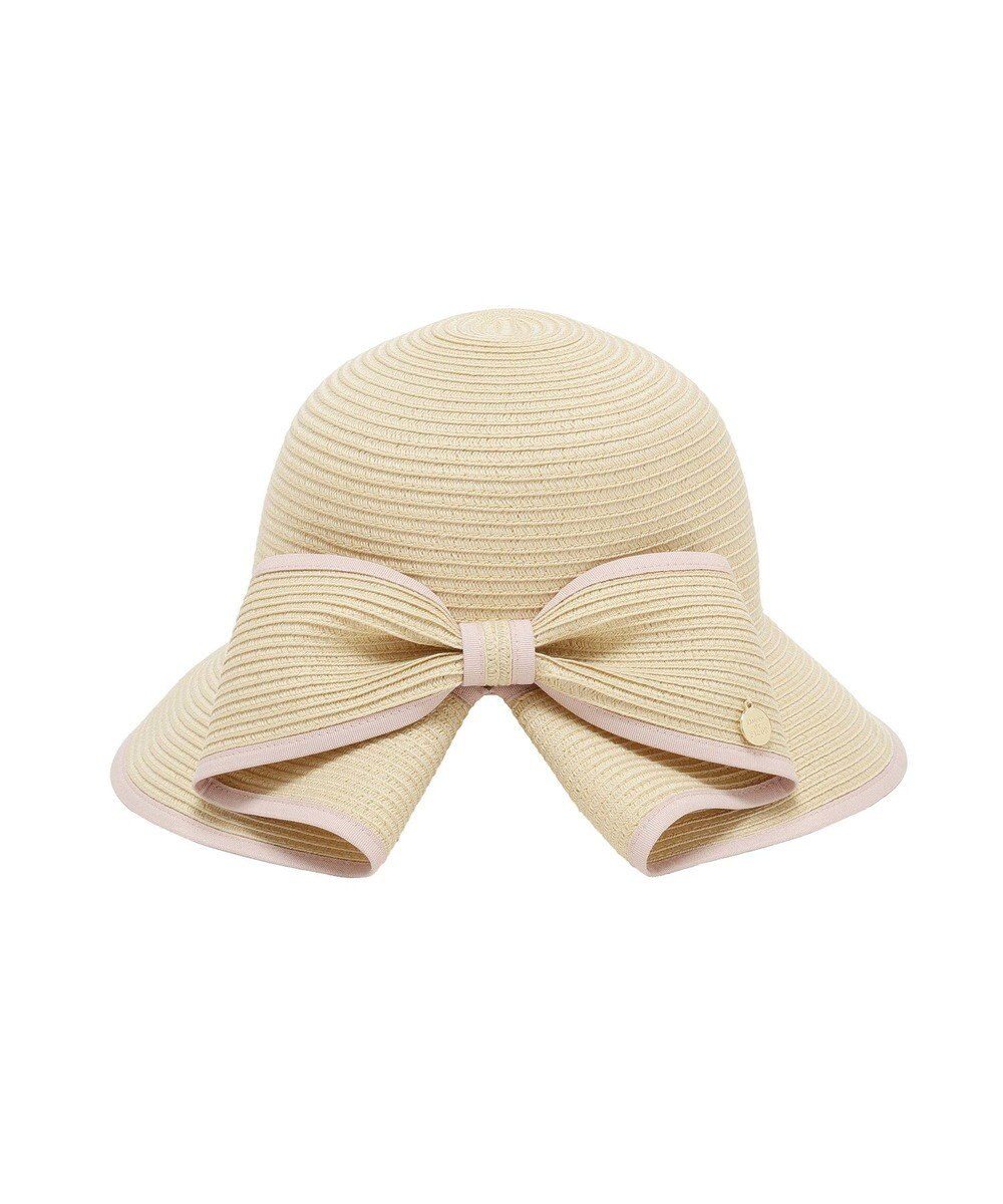 Maison de FLEUR 【手洗い可能】リボンスリットパイピングハット 