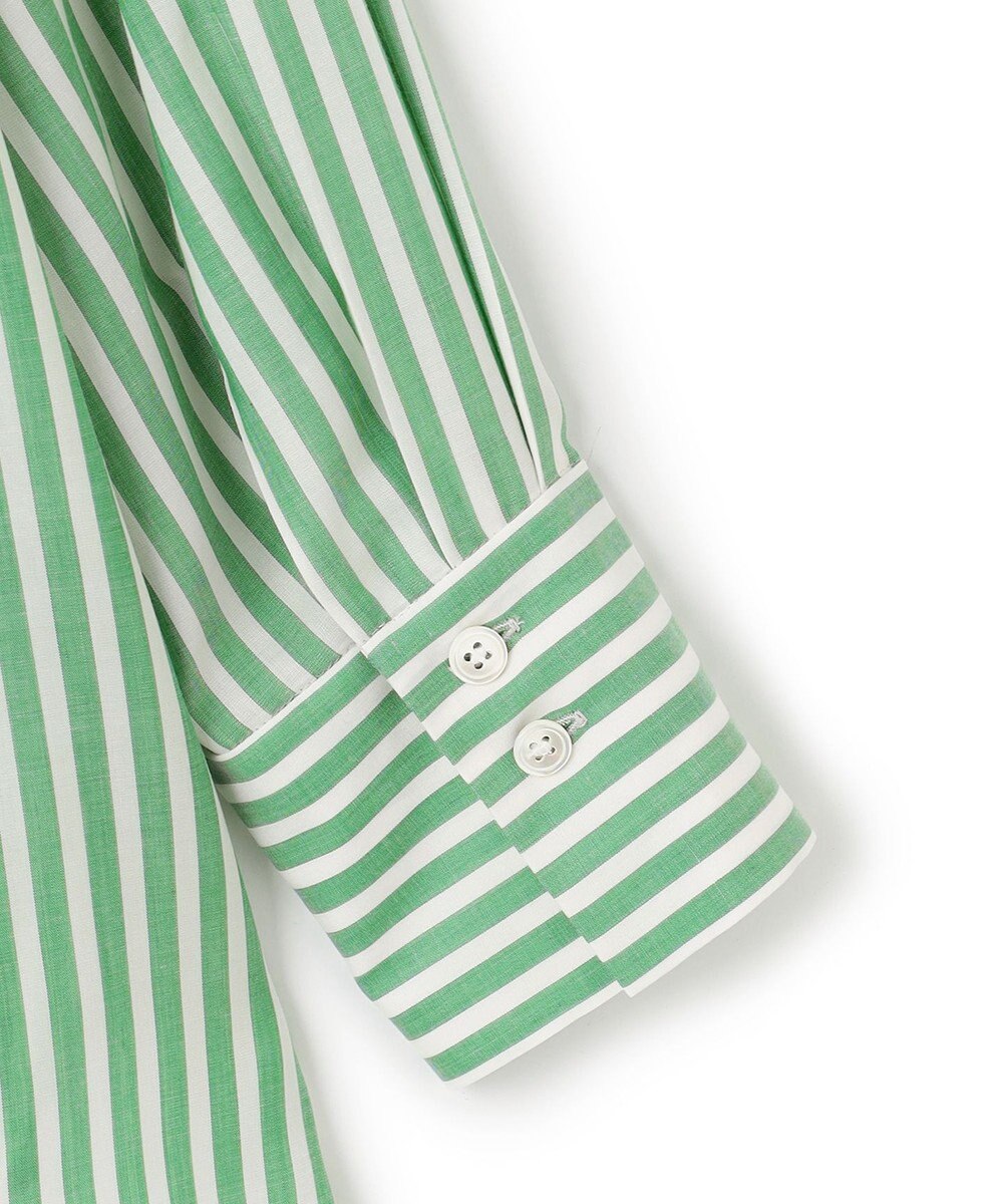 ICB 【洗える】キュプラローンストライプ シャツ 