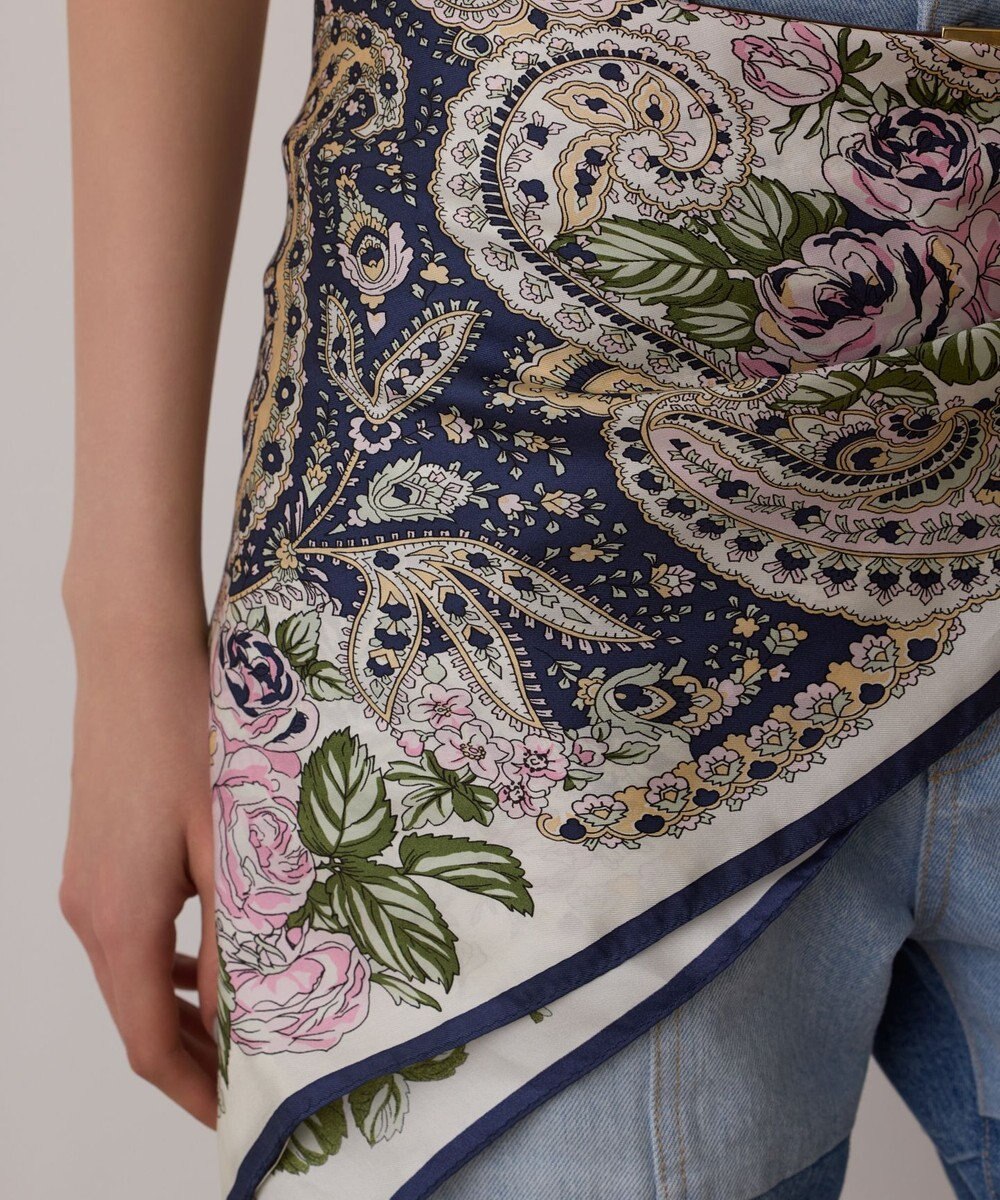 GRACE CONTINENTAL フラワーペイズリースカーフ 