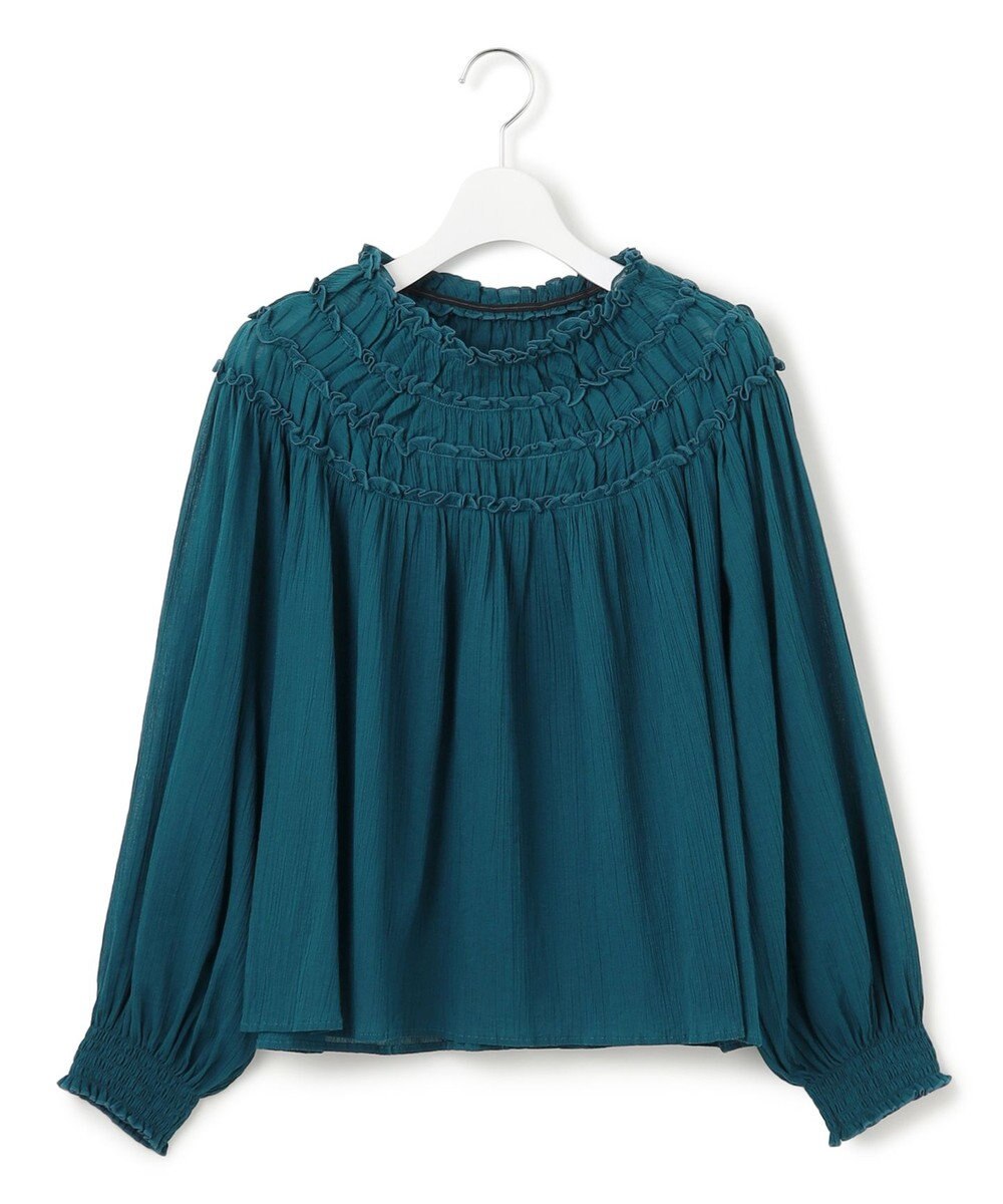 23区 【SLOW/一部店舗限定】コットンクレープ ブラウス 