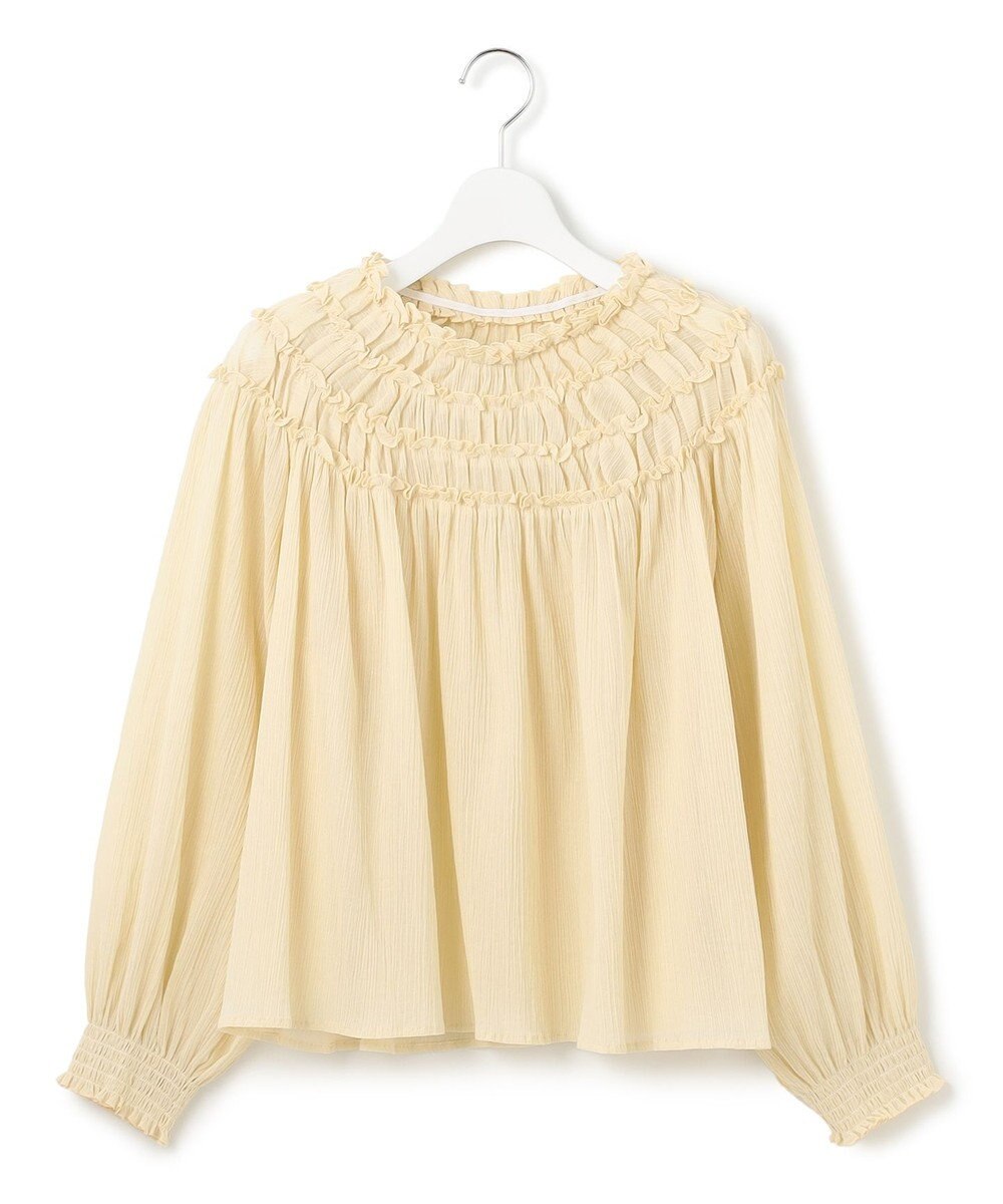 23区 【SLOW/一部店舗限定】コットンクレープ ブラウス 