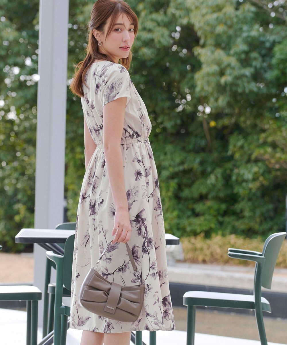 Tiaclasse 【2点セット】ニットボレロ＋花柄ワンピースセット 