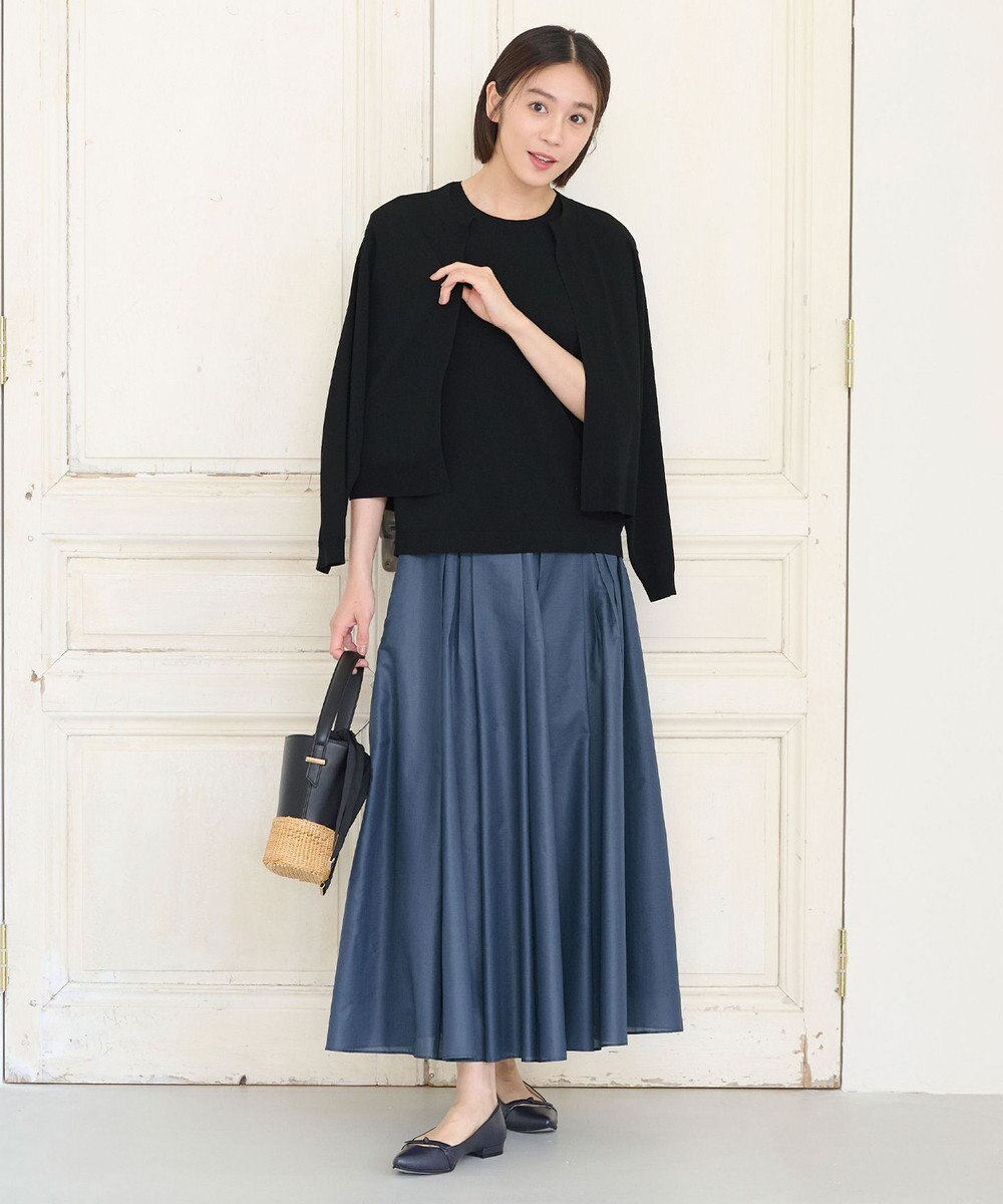 自由区 【洗える・XSサイズあり】シアーシャイニー スカート 