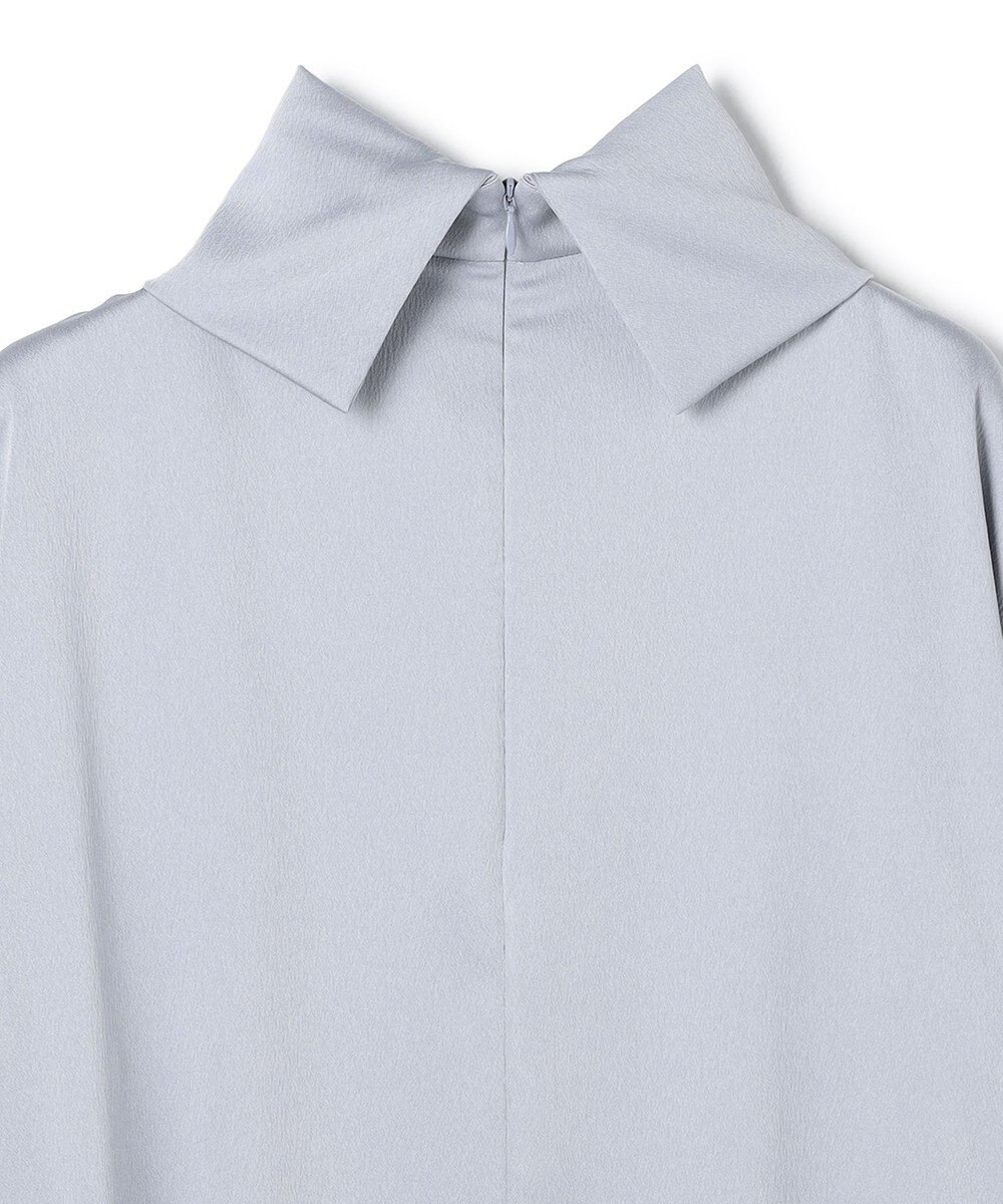 BEIGE， 【洗える・Precious 11月号掲載】LLOYD / ハンマーサテンロールカラー半袖ブラウス 