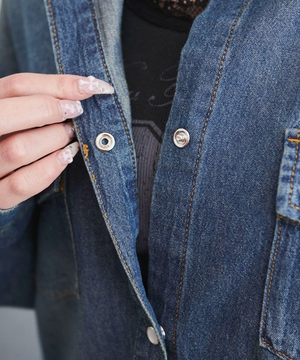 WEGO デニムウエスタンBIGシャツ 