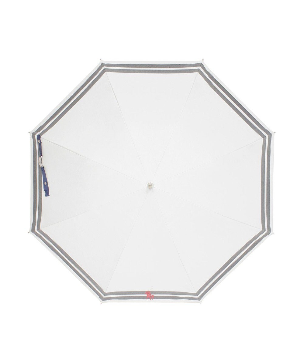 MOONBAT POLO RALPH LAUREN（ポロ ラルフローレン）晴雨兼用日傘 ボーダー ポロポニー 長傘 遮光率100％ 遮熱 UV 