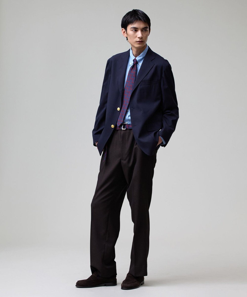 J.PRESS MEN 【J.PRESS ORIGINALS】【UNISEX】Wool Polyester Stretch Toropical 3B Blazer / Baggy Fit 