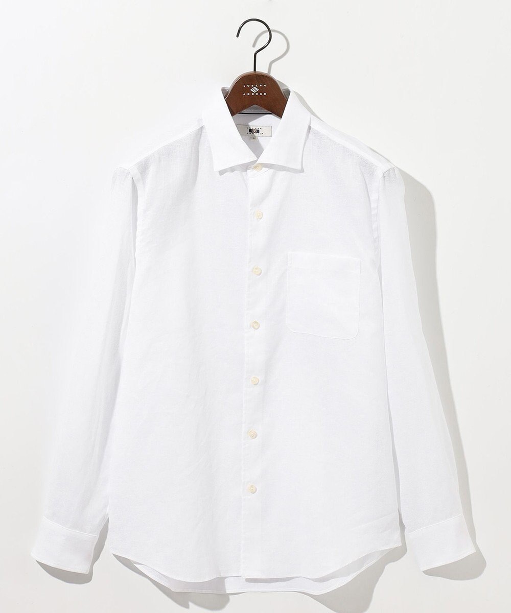 JOSEPH ABBOUD 【キングサイズ・麻100％・軽い・涼しい】 モイスチャーリネンペイズリー シャツ 