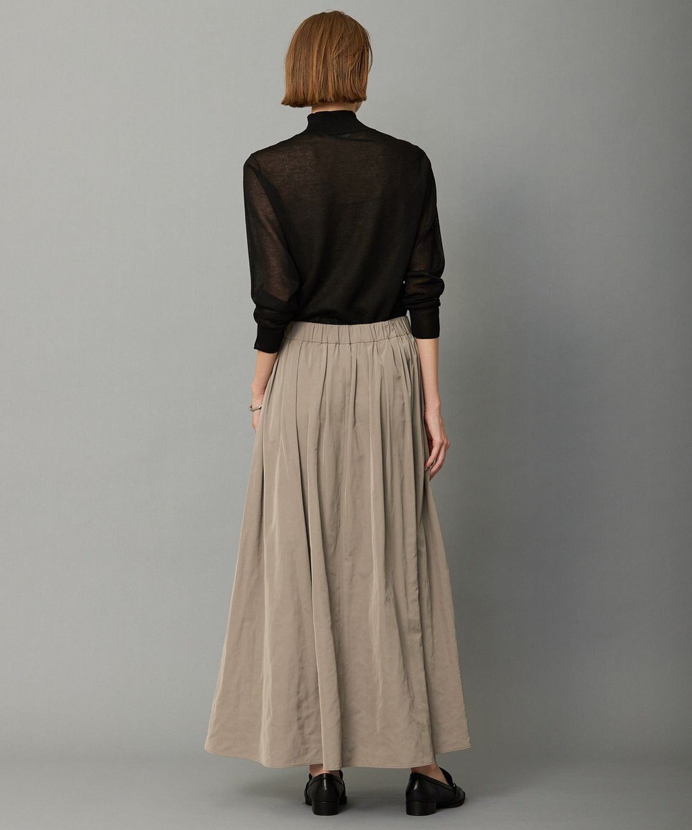 ICB 【洗える】 エステルメモリータフタ ロングスカート 