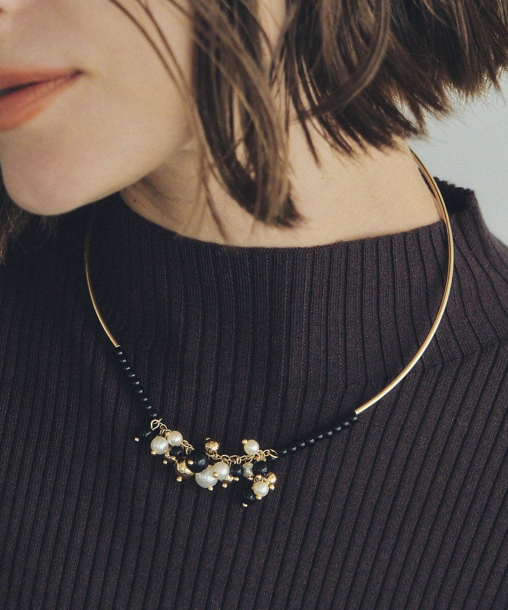 YECCA VECCA パールMIXパイプネックレス 