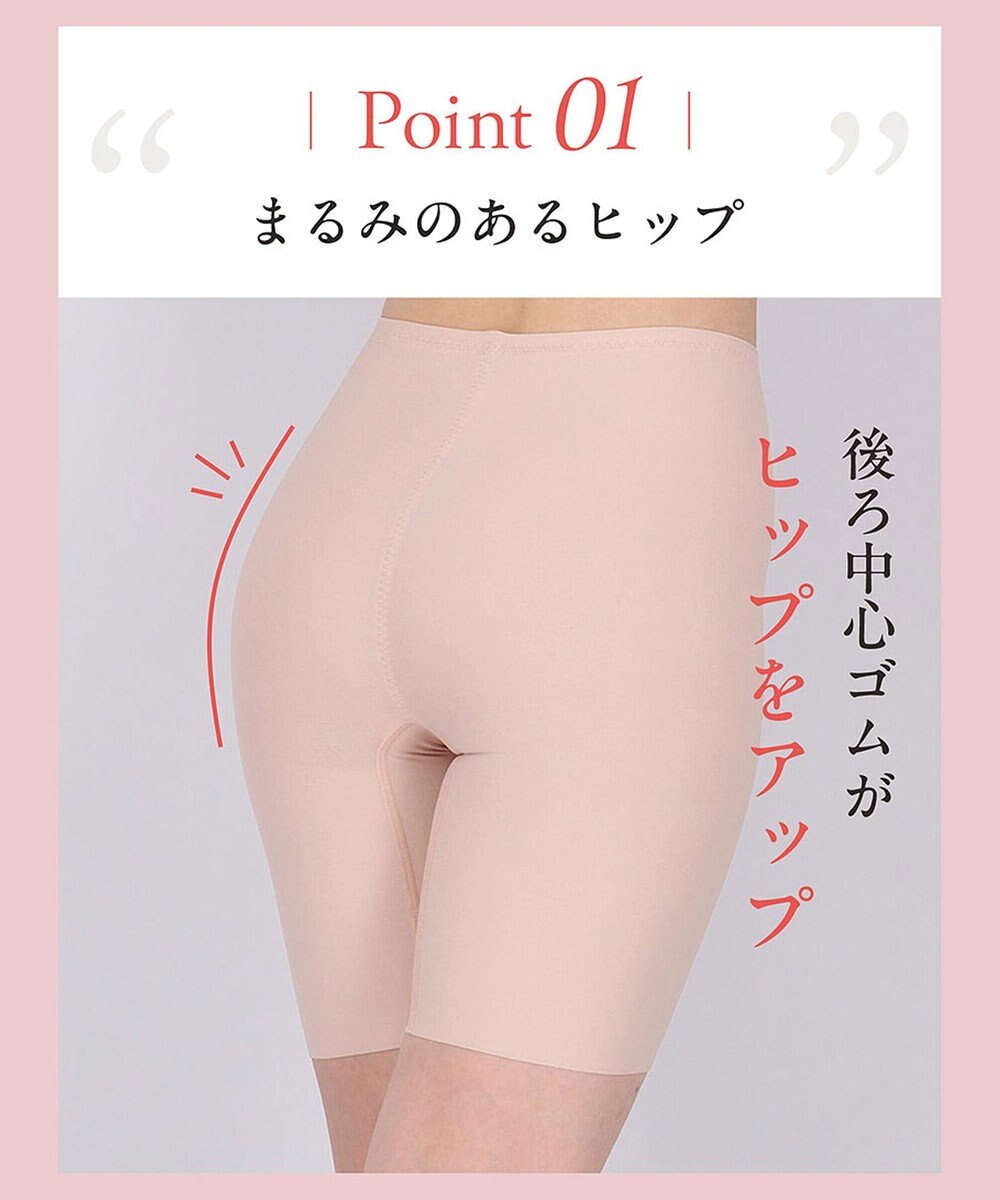 Wing 補整ショーツ ほどよいおなか押さえ まるみのあるヒップライン ラクな着用感 【Pパンツ】 ロング丈 はきこみ丈ふかめ KJ4825 ウイング／ワコール 