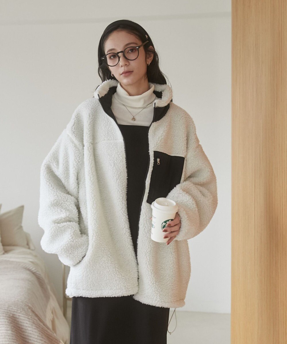 WEGO 【ユニセックス着用ITEM/SMLサイズ展開】ボアブルゾン 