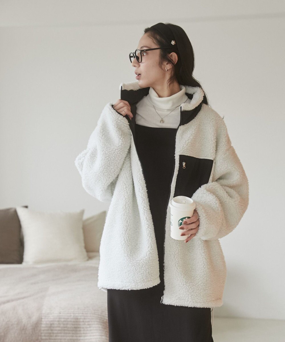 WEGO 【ユニセックス着用ITEM/SMLサイズ展開】ボアブルゾン 