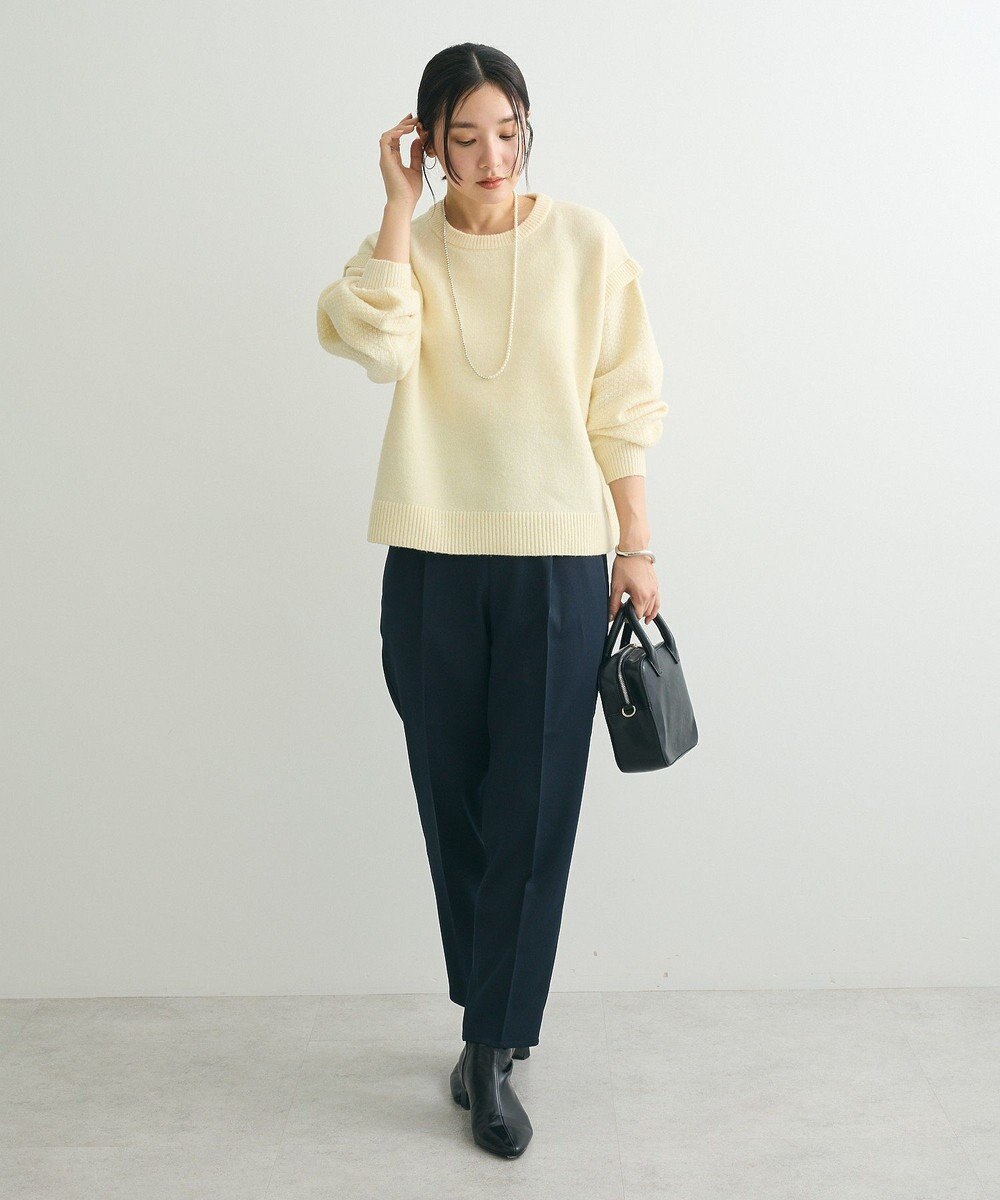 Green Parks 袖かのこニットプルオーバー 