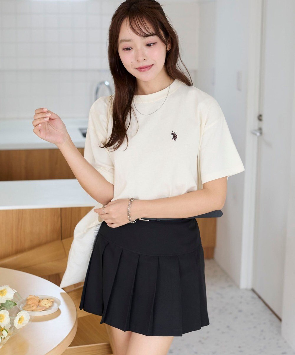 WEGO 【洗える/綿100%】USPOLOワンポイントTシャツ 