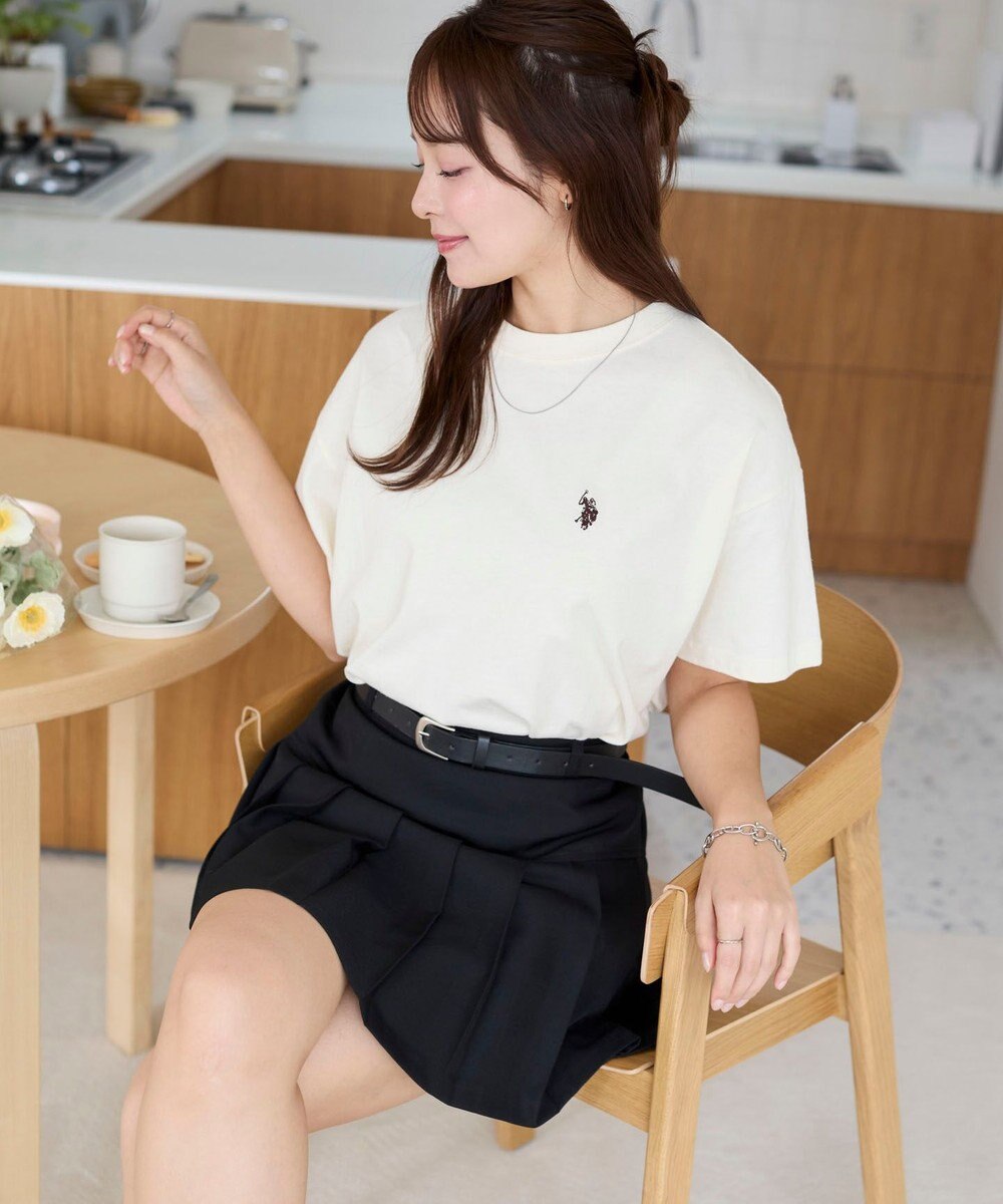 WEGO 【洗える/綿100%】USPOLOワンポイントTシャツ 