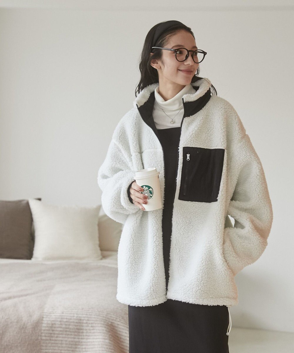 WEGO 【ユニセックス着用ITEM/SMLサイズ展開】ボアブルゾン 