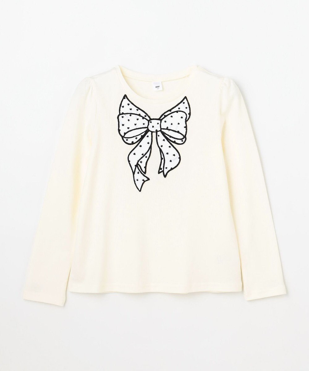 ANY KIDS ドットリボン 長袖Tシャツ 