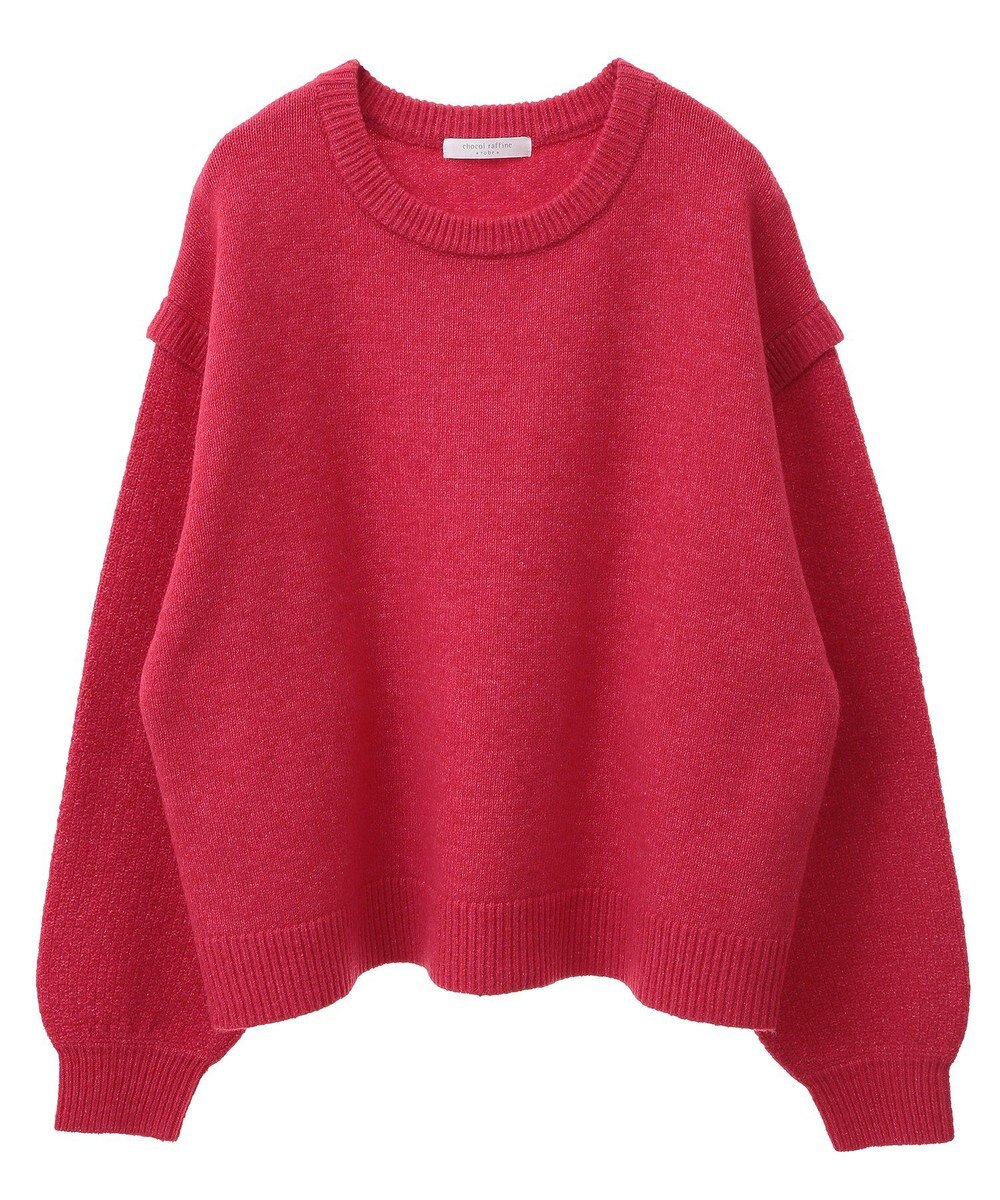 Green Parks 袖かのこニットプルオーバー 