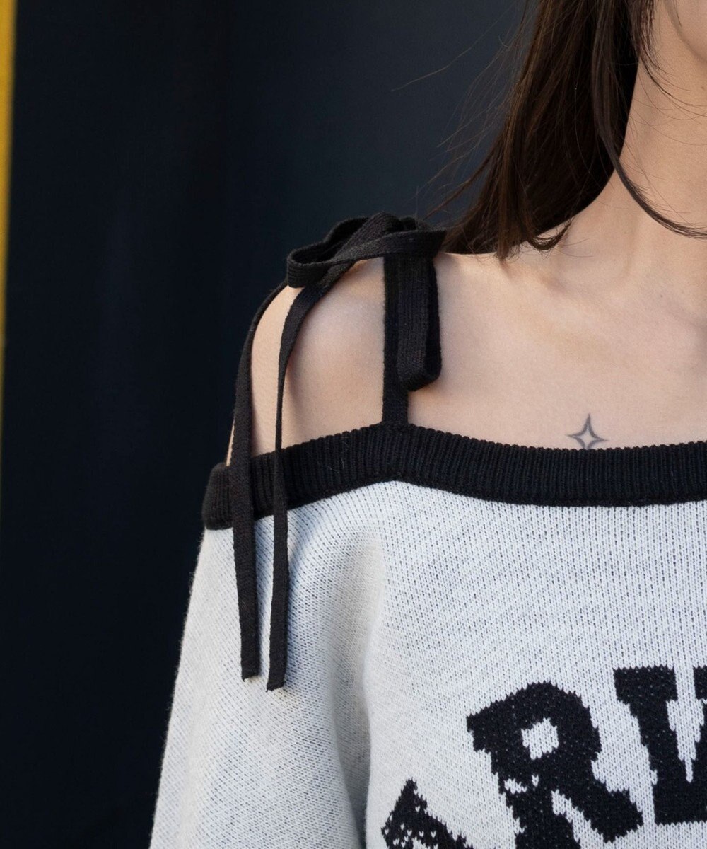 WEGO 2WAYグラフィックワンショルニット 