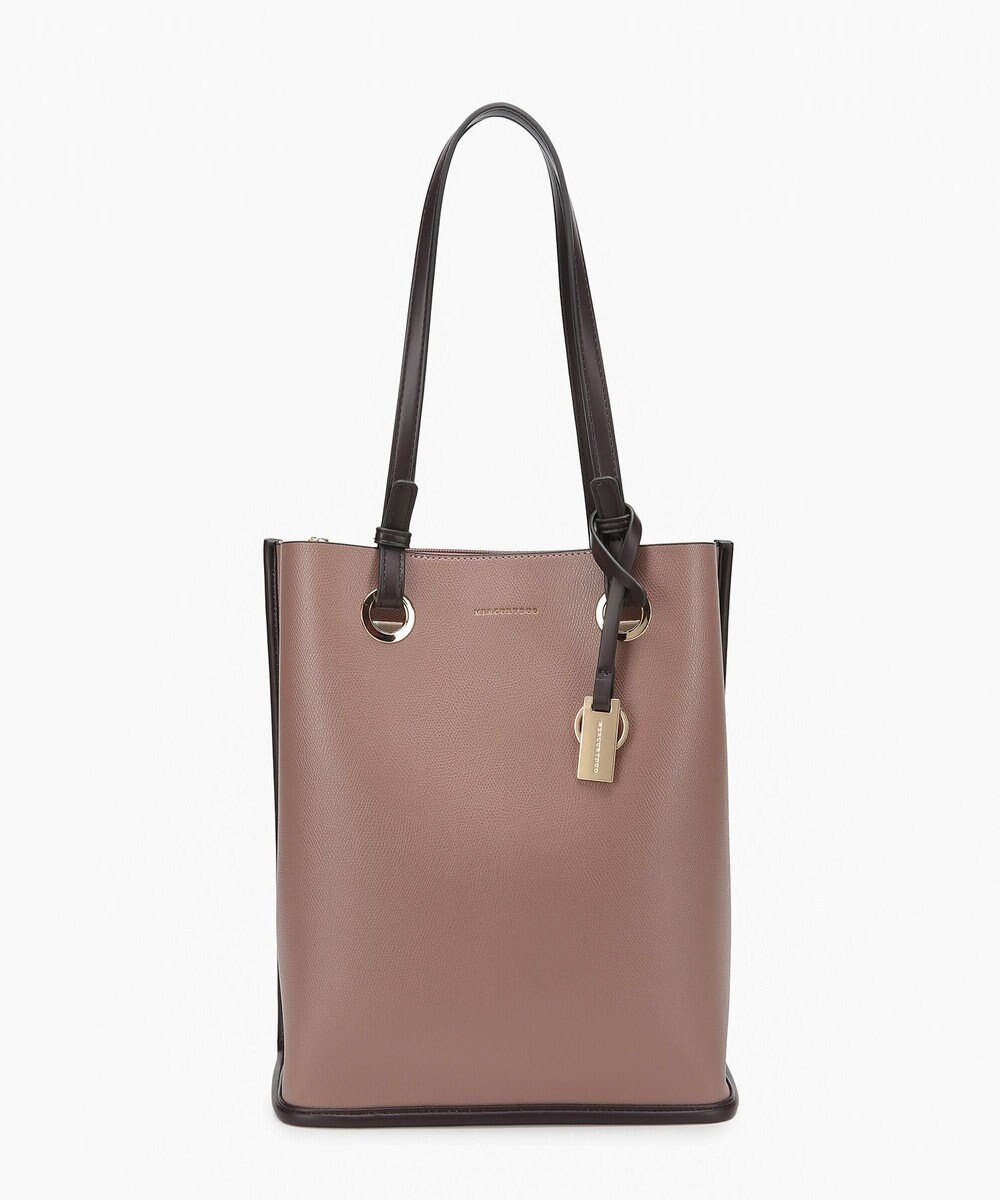 style code 【MERCURYDUO/マーキュリーデュオ】メタルアイレット　縦長トートバッグ 推し活ラージバッグ 縦長ショルダーバッグ 