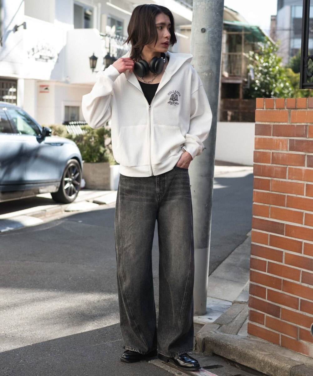 WEGO 【ユニセックス着用ITEM/SMLサイズ展開】カバーフィットバルーンデニムパンツ 