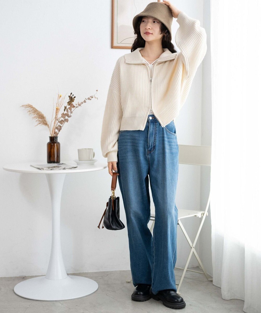 WEGO ダブルジップショートカーデ 