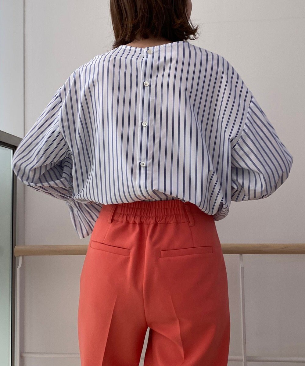 UNFILO 【洗える/吸水速乾】イージーケア キャンディスリーブ ブラウス 