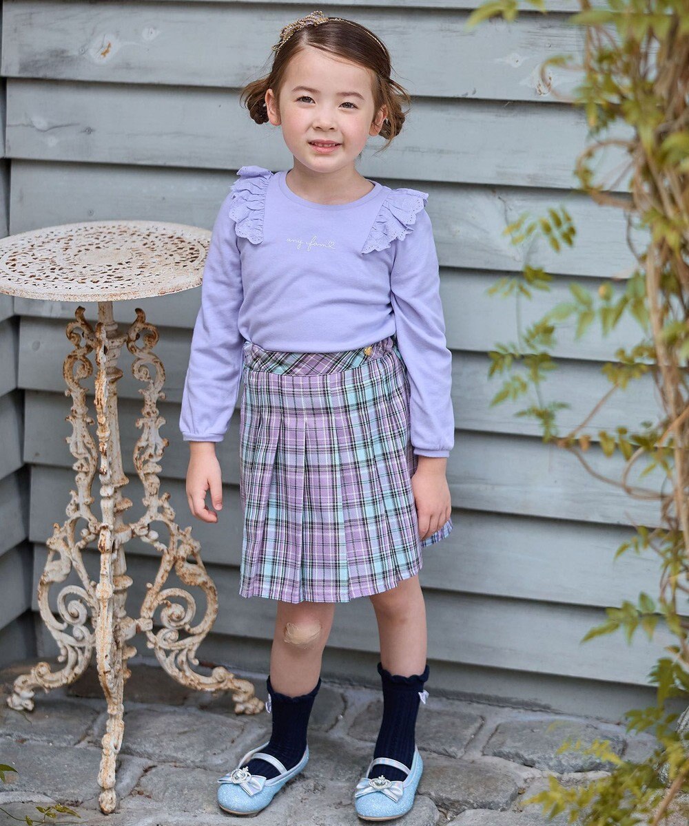 ANY KIDS 肩レース長袖Tシャツ 