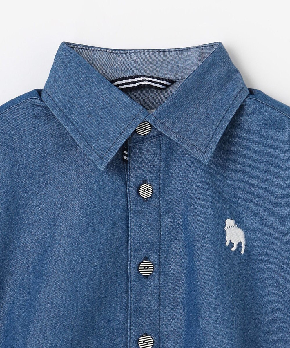 J.PRESS KIDS 【100-130cm】バックブル ダンガリー 半袖シャツ 