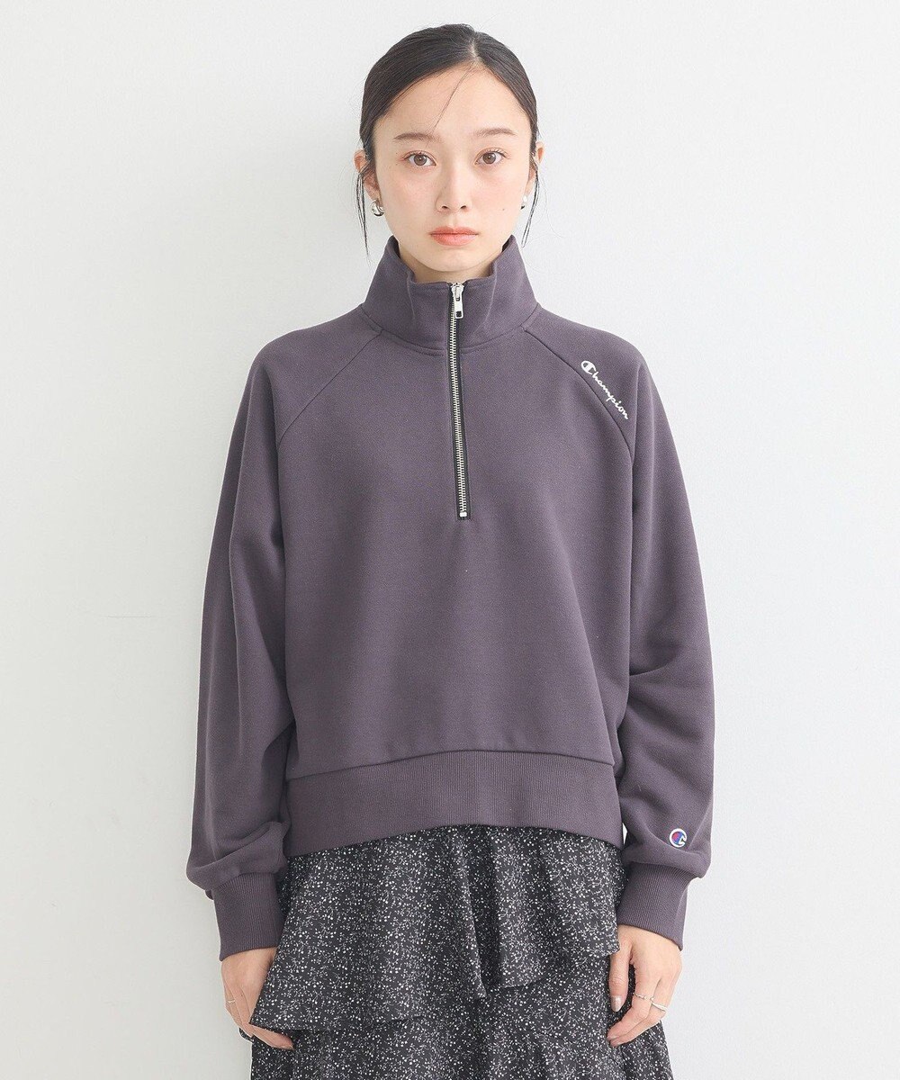 earth music&ecology チャンピオン　ｅｍａｅハーフジップ裏毛プルオーハ 