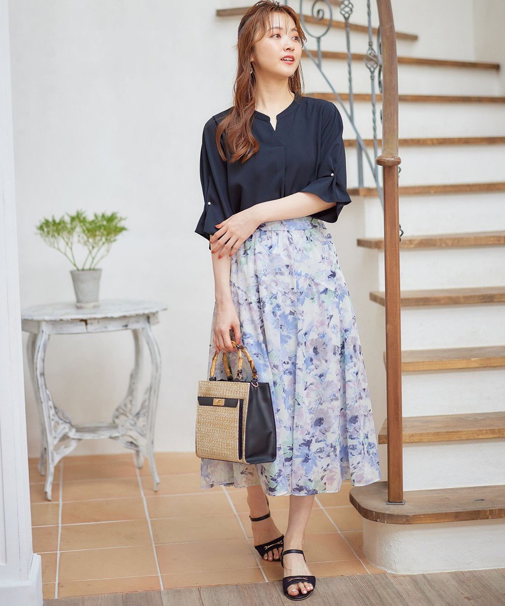 ANY SIS 【洗える】カフリングポイント ブラウス 