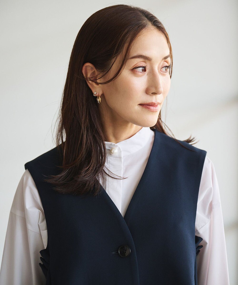 #Newans 【セレモニーにも】〈亀恭子さんコラボ〉サイドギャザージレ 