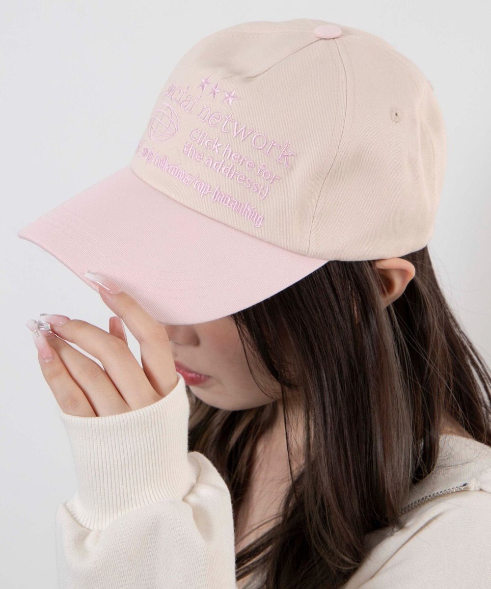 WEGO ロゴ刺繍バイカラーキャップ 