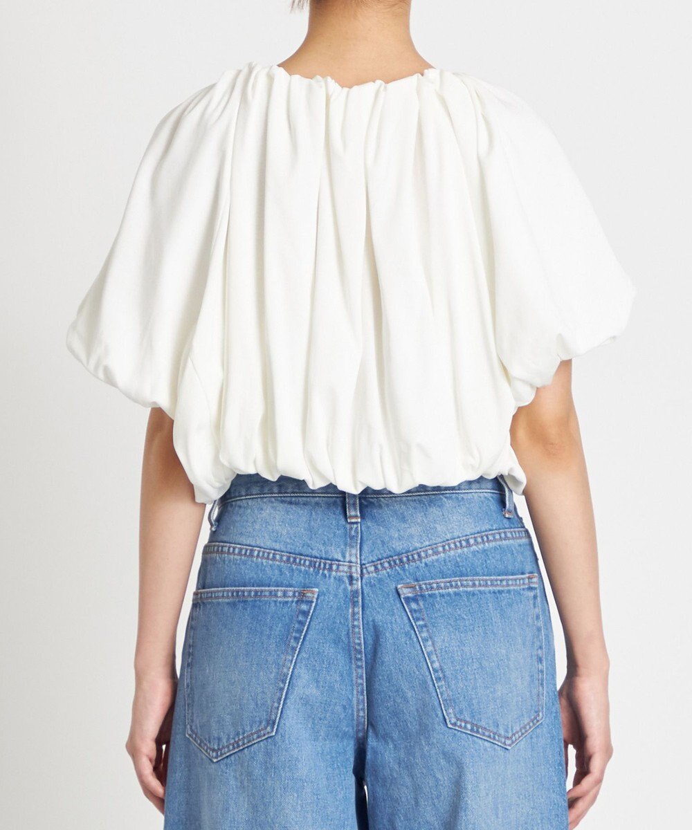 NAVE 【Nave 　洗える・接触冷感】クロップドジャージーブラウス 