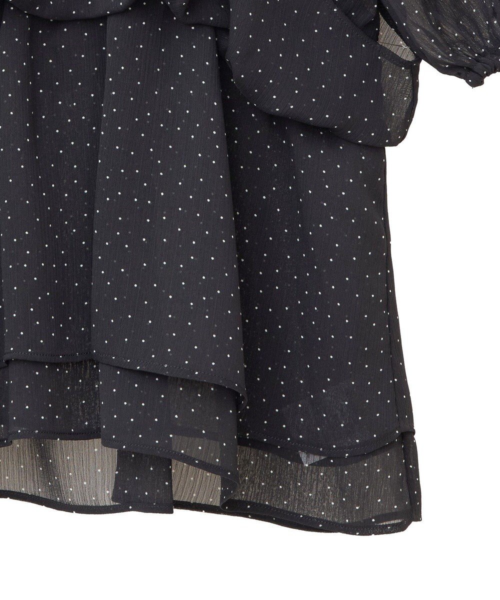 earth music&ecology レイヤードライクドット柄ブラウス 