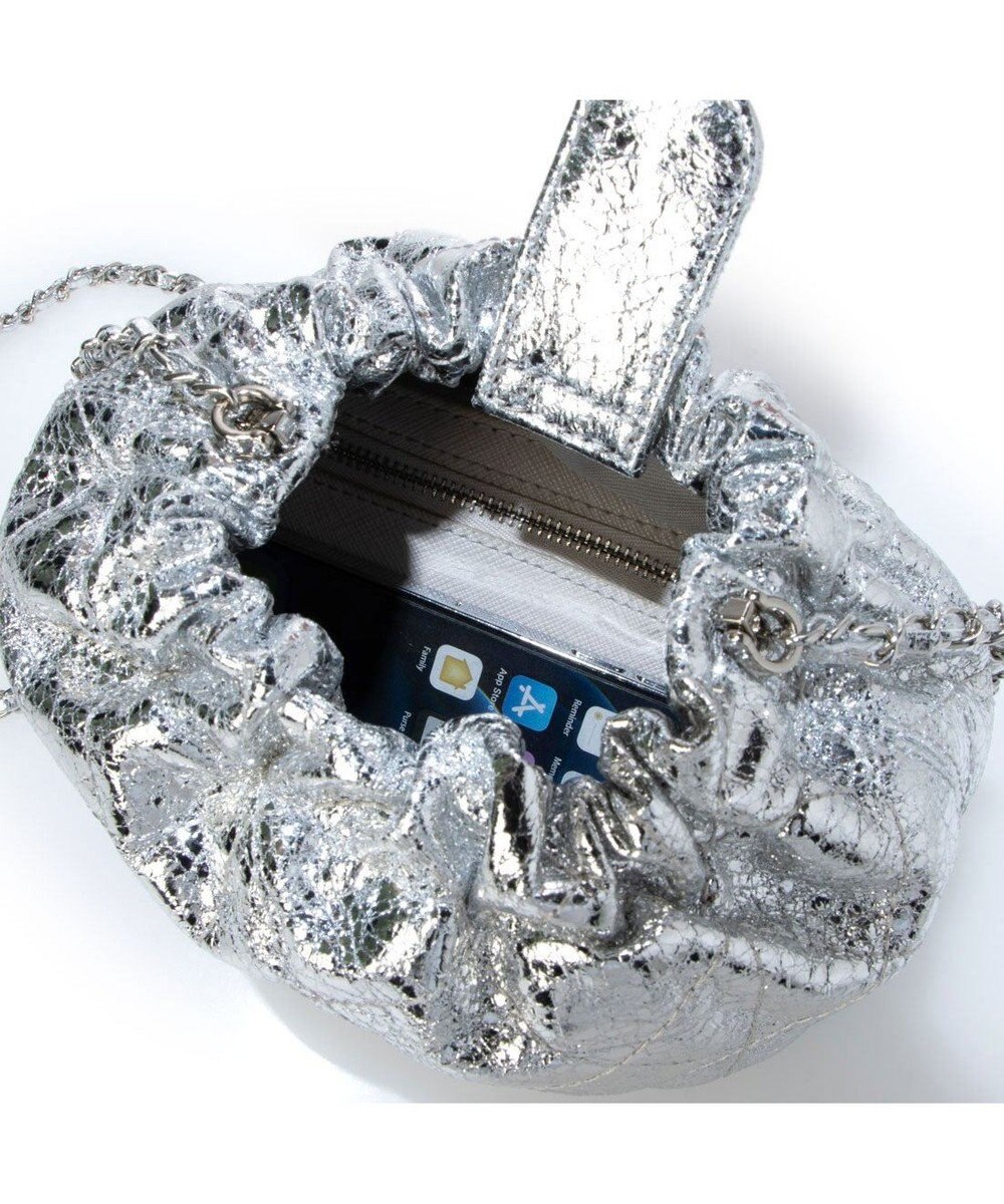 UNBILLION カシュカシュ cachecache / 口元ギャザーメタリックキルトミニショルダー 