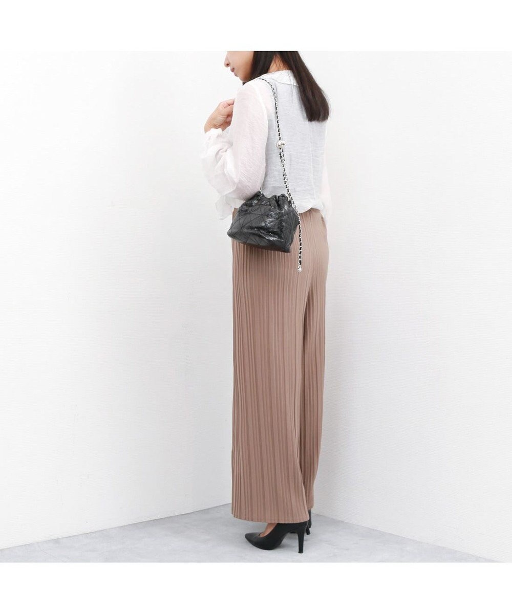 UNBILLION カシュカシュ cachecache / 口元ギャザーメタリックキルトミニショルダー 