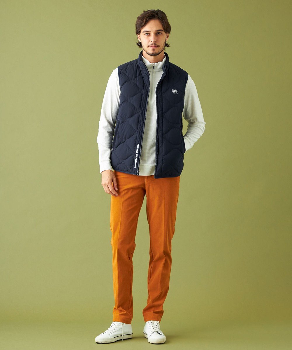 23区GOLF 【MEN】【吸湿発熱】クラブ柄 ハーフジップ 