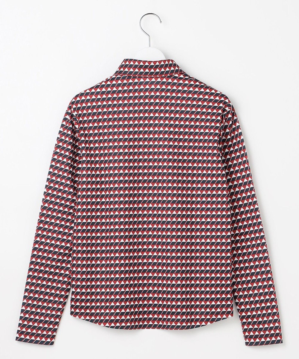 23区GOLF 【WOMEN】フラッグプリント長袖ポロシャツ 