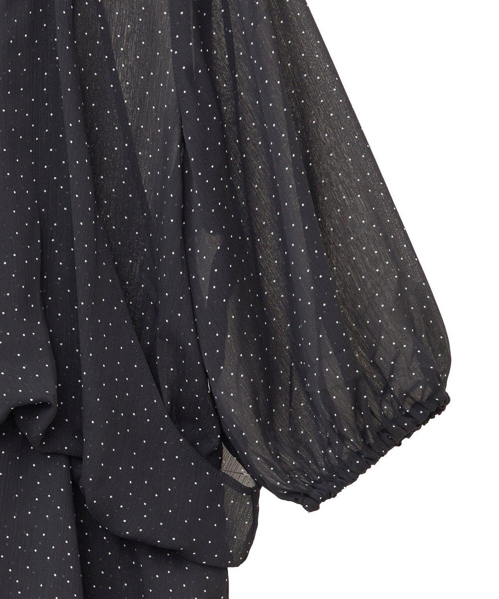 earth music&ecology レイヤードライクドット柄ブラウス 